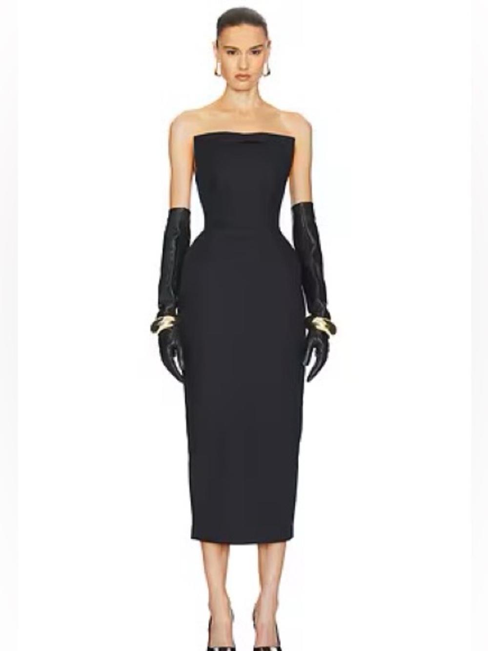 HELSA | The S Curve Dress With Bow | Black | Small